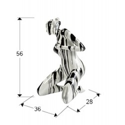 Figurina Decorativa Schuller -Dama- Woman Figure,  Black And White 698139 Spania