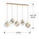 Suspensie Schuller ·Priscila· Lamp 5L., Gold 720595 G9 Spania