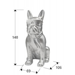 Figurina Decorativa Schuller ·Bulldog Frances· Large Figure, Silver 722582 Spania