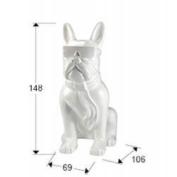 Figurina Decorativa Schuller ·Bulldog Frances· Large Figure, White 722599 Spania