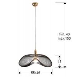Pendul Schuller ·Forma· Lamp 1L., Gold/Black 735971 E27 Spania