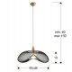 Pendul Schuller ·Forma· Lamp 1L., Gold/Black 735971 E27 Spania