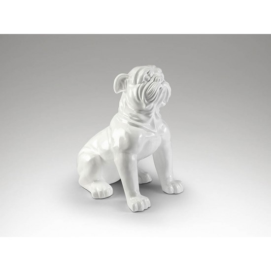 Figurina Decorativa Schuller ·White Bulldog · Large Figure, White 738613 Spania