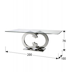 Masuta Schuller ·Casandra· Dining Table, Steel 200 739207 Spania