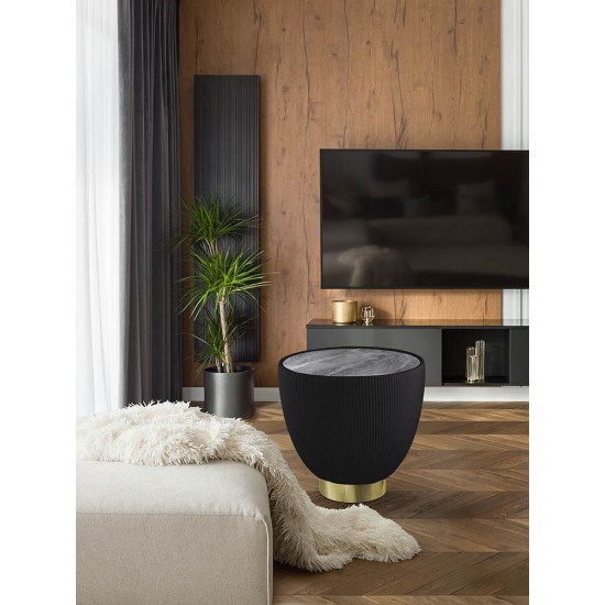 Masuta Schuller Candy - Side Table Black-Brass 745413 Spania