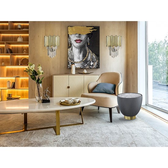 Masuta Schuller Candy - Side Table Grey-Brass 745437 Spania