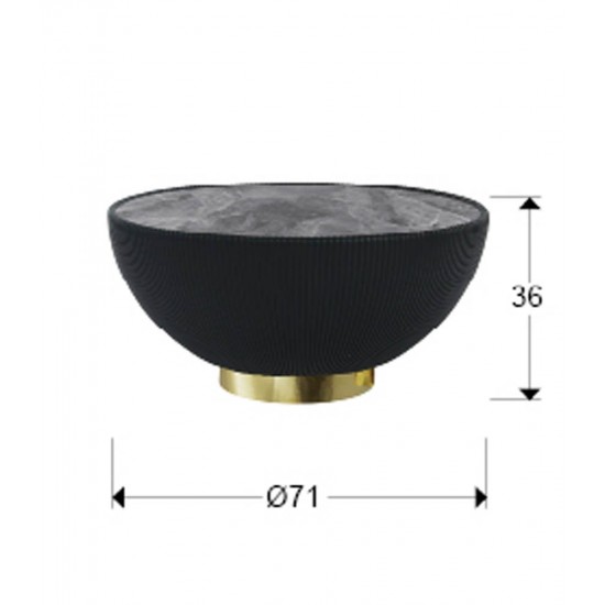 Masuta de Cafea Schuller Candy - Coffee Table Black-Brass 745512 Spania