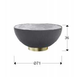 Masuta de Cafea Schuller Candy - Coffee Table Grey-Brass 745536 Spania