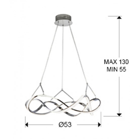 Suspensie Schuller ·Molly· Led Lamp Ø53 Chrome Dimmable 763824D Led Spania