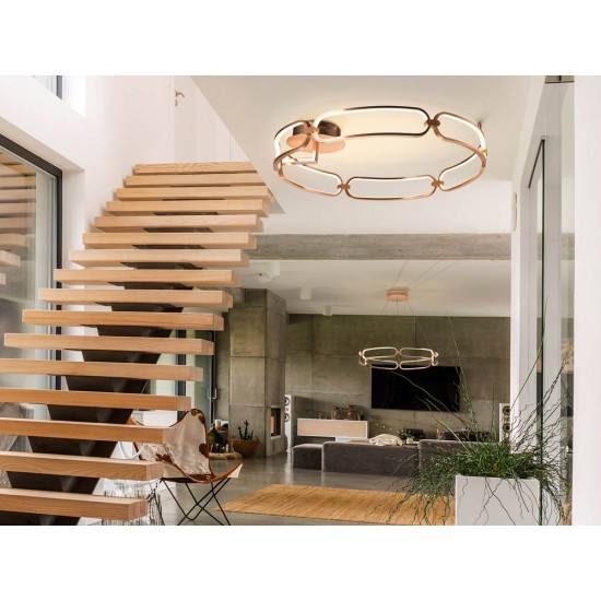 Lustra Plafon Schuller ·Colette· Led Ceiling Lamp Ø80, Rose Gold, Dimmable 786508D Led Spania