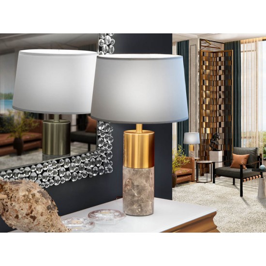 Veioza Schuller ·Lucian· Table Lamp 1L., Grey Marble 788366 E27 Spania