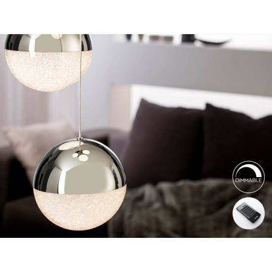 Suspensie Schuller ·Sphere· Dimmable Led Lamp Ø33, Chrome 793523D Led Spania