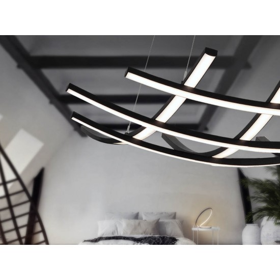 Suspensie Schuller ·Trama Ii· Lamp, Black, Ø60 797863 Led Spania