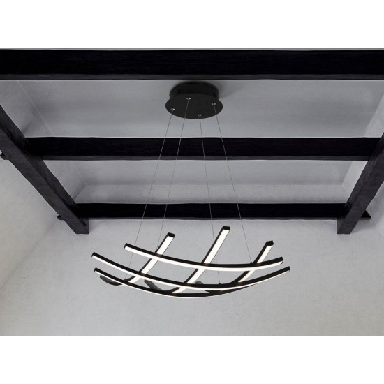 Suspensie Schuller ·Trama Ii· Lamp, Black, Ø60 797863 Led Spania