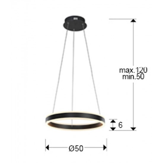 Suspensie Schuller ·Helia· Led Lamp Ø50, Matt Black 831956 Led Spania