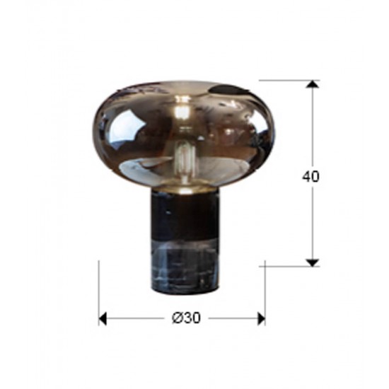 Veioza Schuller ·Fungi· Table Lamp 1L Black Marble 837125 E27 Spania