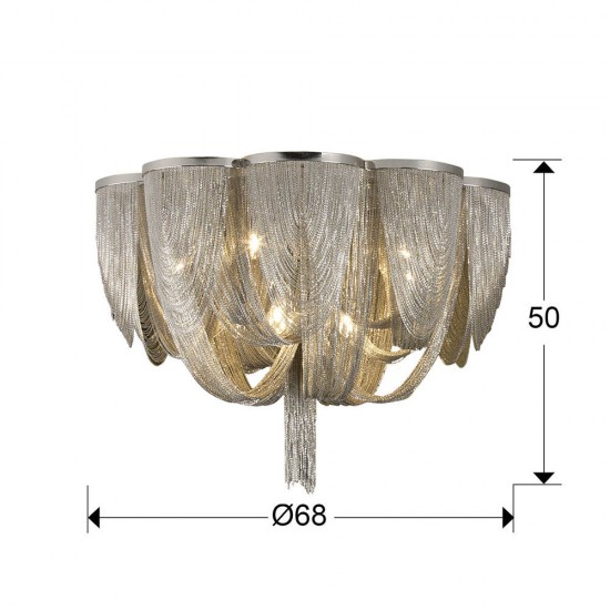 Lustra Plafon Schuller ·Minerva· Dimmable Ceiling Lamp 10L. 872469D G9 Spania