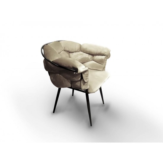 Fotoliu Schuller ·Moira· Armchair, Black-Beige 887632 Spania