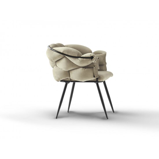 Fotoliu Schuller ·Moira· Armchair, Black-Beige 887632 Spania