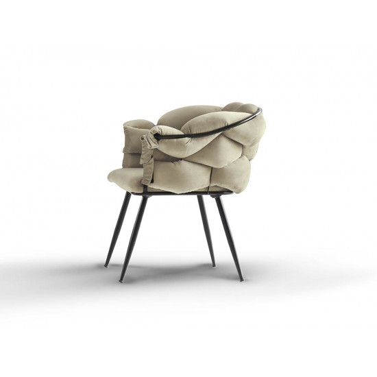 Fotoliu Schuller ·Moira· Armchair, Black-Beige 887632 Spania