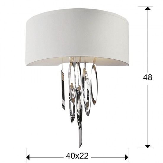 Aplica Schuller Domo Wall Lamp 2L, Chrome 89431589 E14 Spania