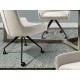 Fotoliu Schuller ·Diane· White Caster Wheel Chair, Grey Thread 935869 Spania