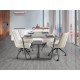 Fotoliu Schuller ·Diane· White Caster Wheel Chair, Grey Thread 935869 Spania