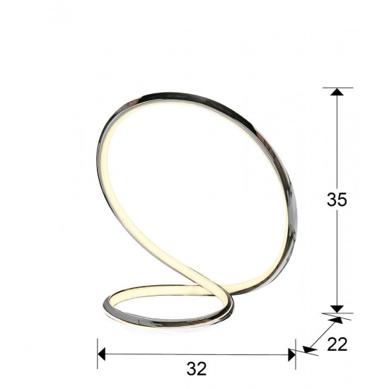 Veioza Schuller ·Infinito· Table Lamp, Chrome 963060 Led Spania