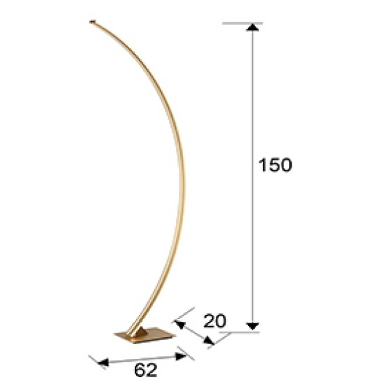 Lampadar ARCUS Schuller Led, Auriu  589204 Spania