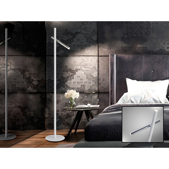 Lampadar VARAS Schuller Led, Crom|Alb Mat 373629 Spania