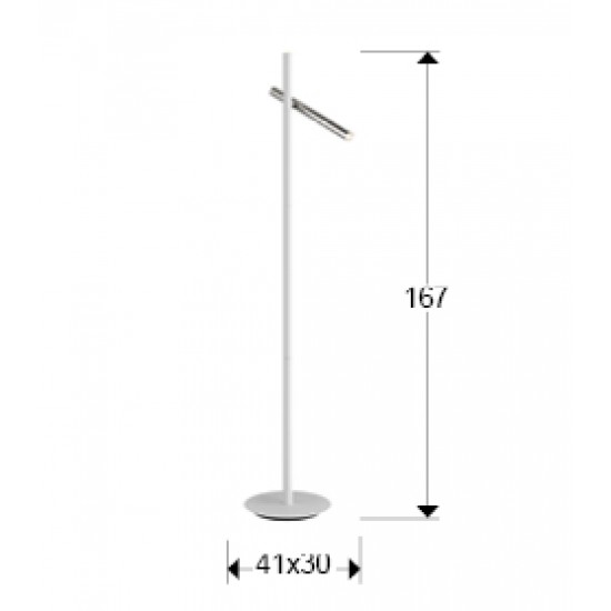 Lampadar VARAS Schuller Led, Crom|Alb Mat 373629 Spania