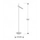 Lampadar VARAS Schuller Led, Crom|Alb Mat 373629 Spania