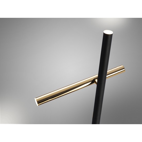Lampadar VARAS Schuller Led, Negru Mat|Auriu 373685 Spania