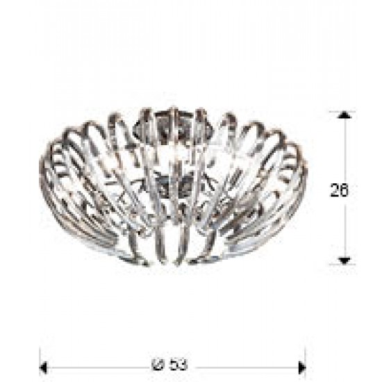 Plafoniera ARIADNA Schuller G9, Crom 876352D Spania