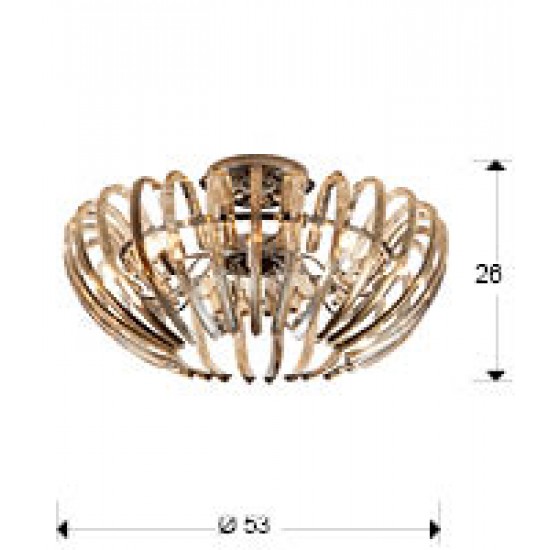 Plafoniera ARIADNA Schuller G9, Crom 876360 Spania