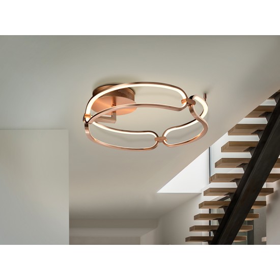 Lustra Plafon COLETTE Schuller Led, Auriu Rose 786430 Spania