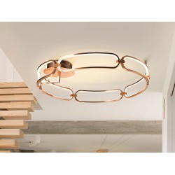 Lustra Plafon COLETTE Schuller Led, Auriu Rose 786508 Spania