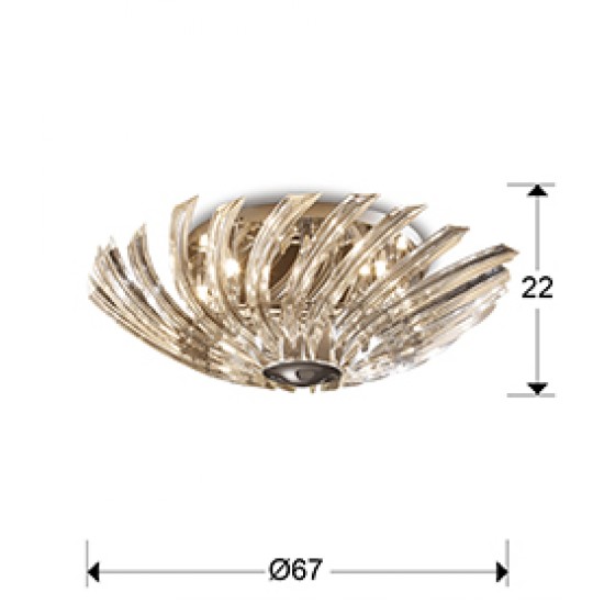 Plafoniera ELOISE Schuller G9, Crom 711132 Spania