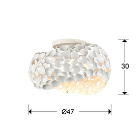 Plafoniera NARISA Schuller G9, Alb Mat 266847 Spania