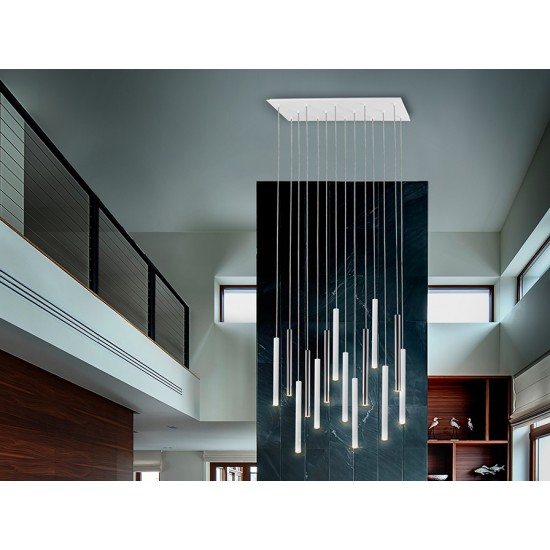 Suspensie VARAS Schuller Led, Crom|Alb Mat 373416GD Spania