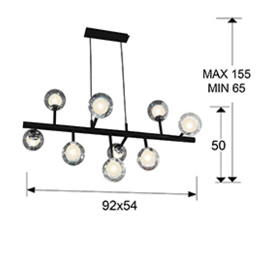 Suspensie ALTAIS Schuller G9, Negru Mat 345509D Spania