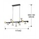 Suspensie ALTAIS II Schuller Led, Negru Mat|Auriu 364355D Spania