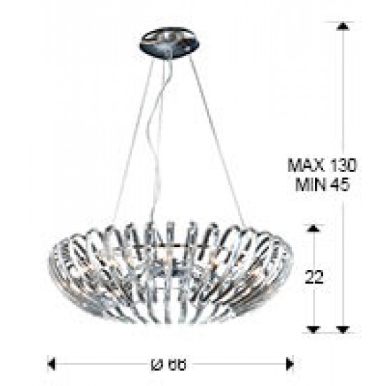 Suspensie ARIADNA Schuller G9, Crom 876113D Spania