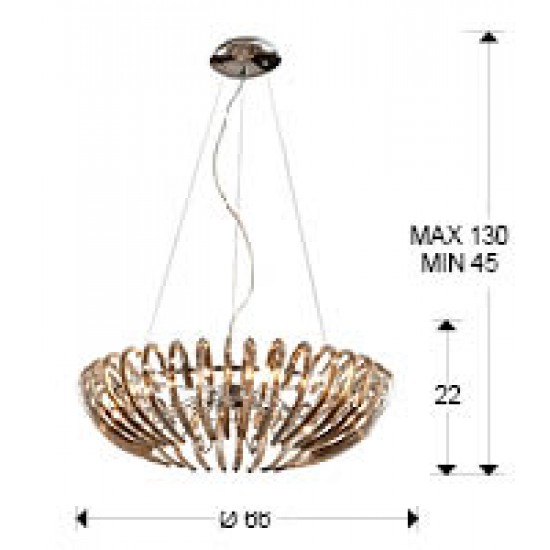 Suspensie ARIADNA Schuller G9, Crom 876124D Spania