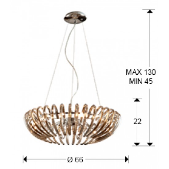 Suspensie ARIADNA Schuller G9, Crom 876124 Spania