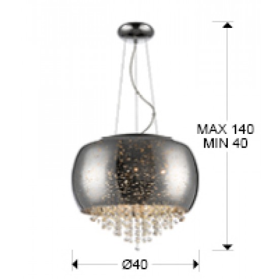 Suspensie CAELUM Schuller G9, Crom 618436 Spania