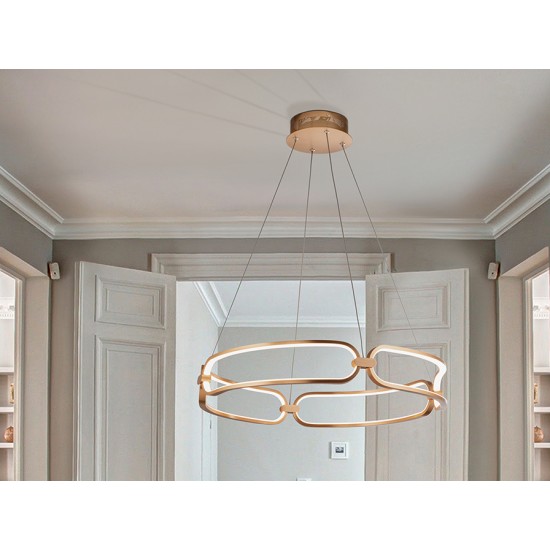 Suspensie COLETTE Schuller Led, Auriu Rose 786716 Spania