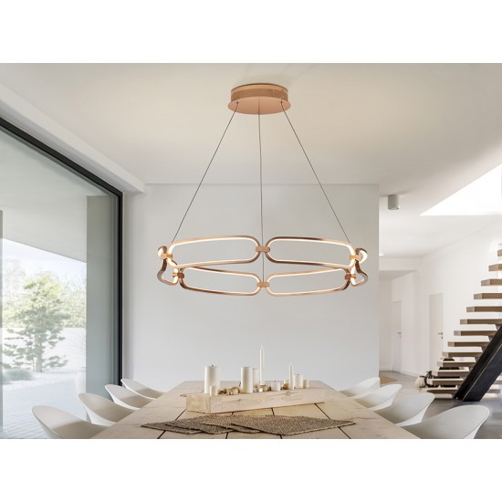 Suspensie COLETTE Schuller Led, Auriu Rose 786966 Spania