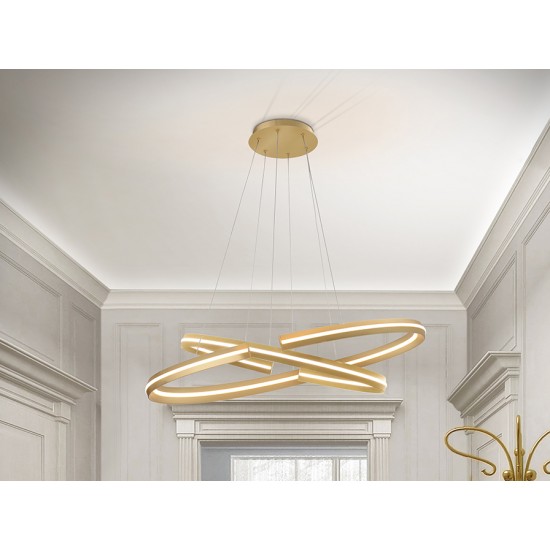 Suspensie Elipse Schuller Led, Auriu 652138B Spania