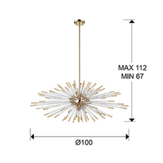 Suspensie EVASION Schuller G9, Auriu Stralucitor 381635D Spania
